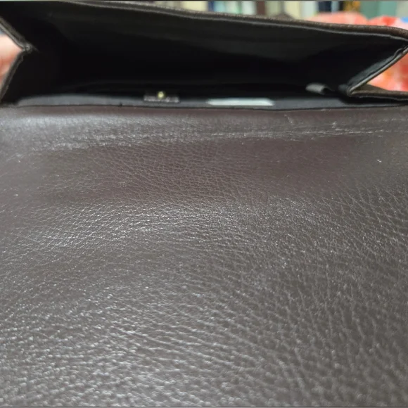 Vintage 2008 Fossil Brown Vinyl Crossbody Purse - Picture 10 of 15